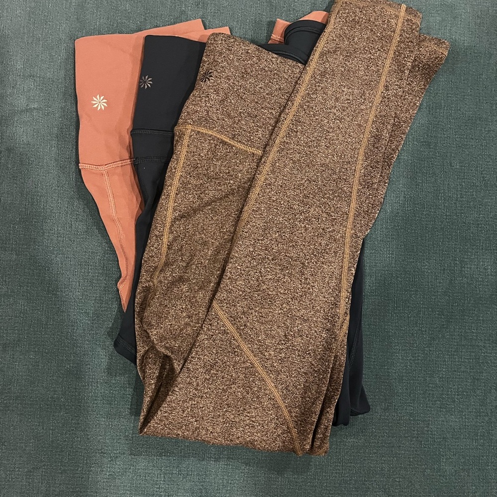 Athleta Women's Leggings - Blue, Black, Pink- Lot of 3